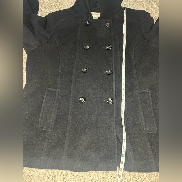 St. John's Bay Black Wool Blend Coat Jacket size 3X - Picture 4 of 6